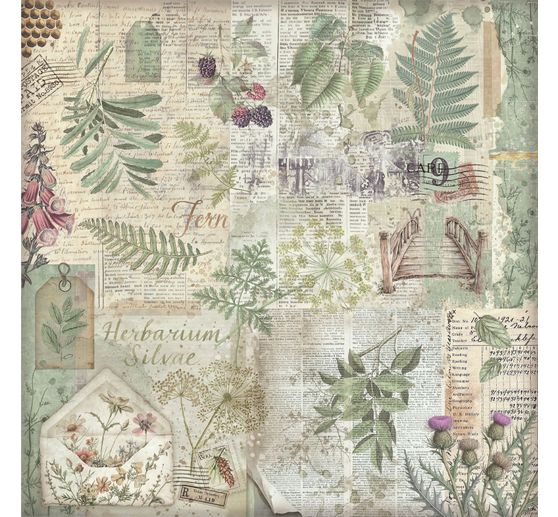 Blocco di scrapbook "Herbarium Silvae Backgrounds"