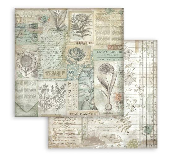 Blocco di scrapbook "Herbarium Silvae Backgrounds"