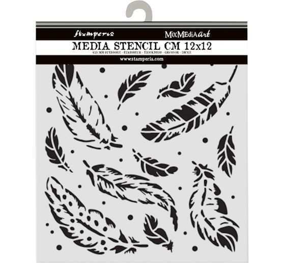 Stencil "Herbarium Silvae - Feather Pattern"