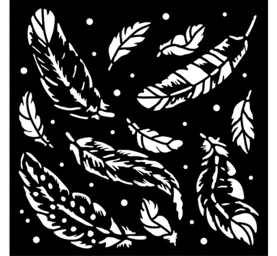 Stencil "Herbarium Silvae - Feather Pattern"