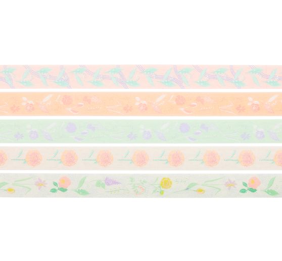 Set di masking tapes "Fiori pastello"