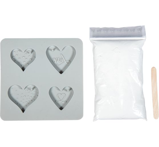 Set di stampo per colata in silicone pendenti decorativi "Love", 4 motivi
