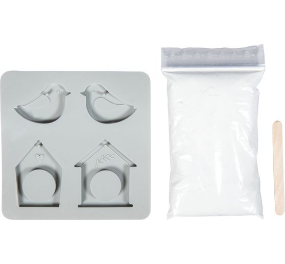 Silicone casting mould set decoration pendant "Spring, 4 motifs"