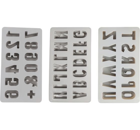 Silicone casting mould set "ABC & 0-9"