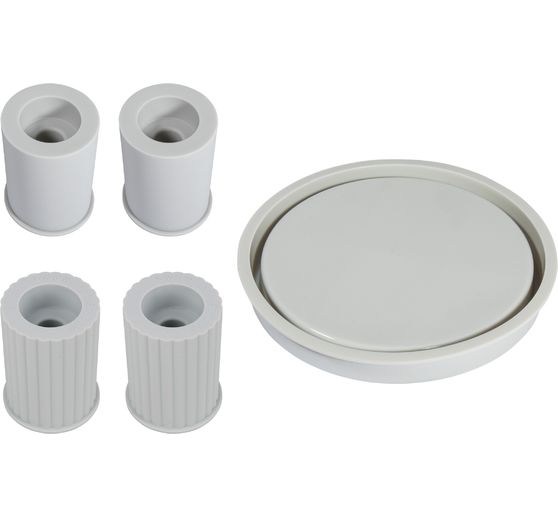 Silicone casting mould set "Candle holder with coaster"