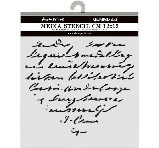 Stencil "Family - Heart with writing"