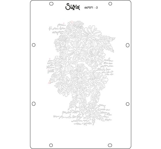 Sizzix Stencil Set "Botanicals", 4 pieces