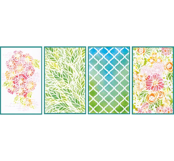 Sizzix Stencil Set "Botanicals", 4 pieces