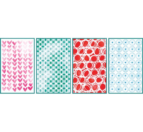 Sizzix Stencil Set "Backgrounds", 4 pieces