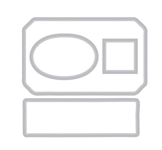 Sizzix Framelits Punching template and Clear Stamps "Globetrotter&rsquo;s Mark by 49 & Market"