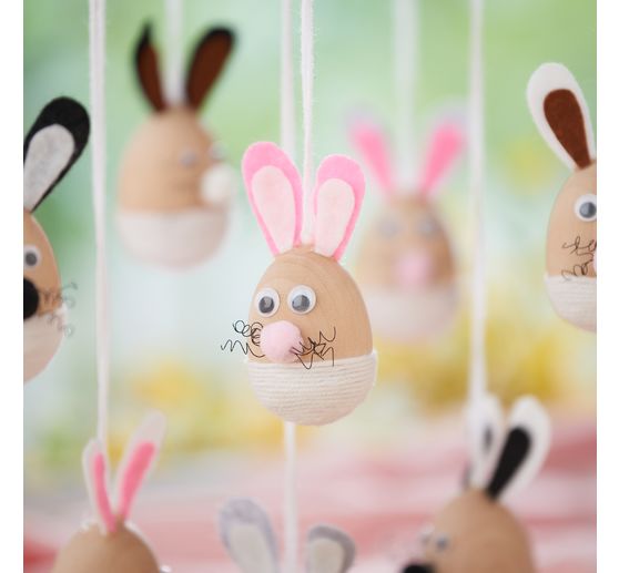 Kit per lavoretti pendenti decorativi VBS "Uovo coniglio"