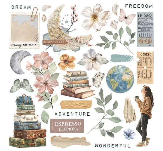 Rub On assortment "Secret Diary"