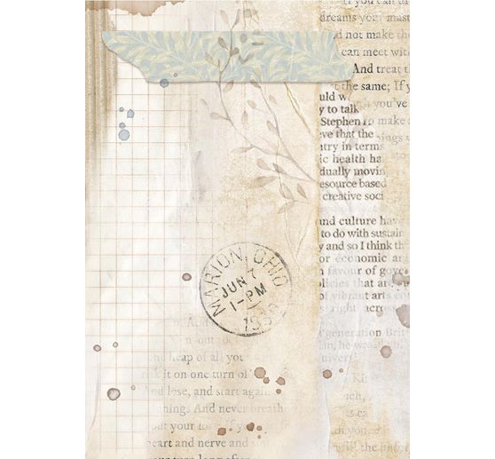 Motivo in paglia di seta backgrounds "Secret Diary", set di 8 pezzi
