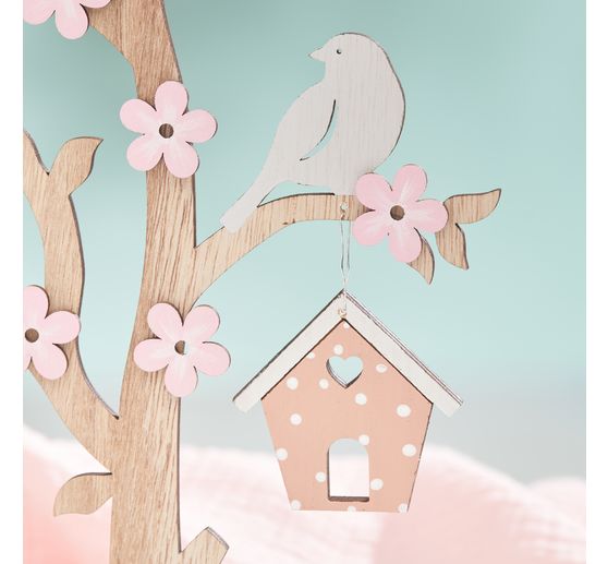 Kit di montaggio in legno VBS "Albero con casetta per uccelli"