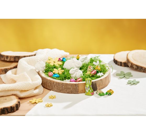 Rind decorative bowl, flat, natural