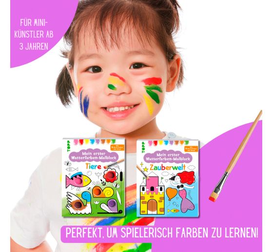 Libro "Mein erster Wasserfarben-Malblock - Tiere"