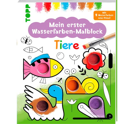 Libro "Mein erster Wasserfarben-Malblock - Tiere"