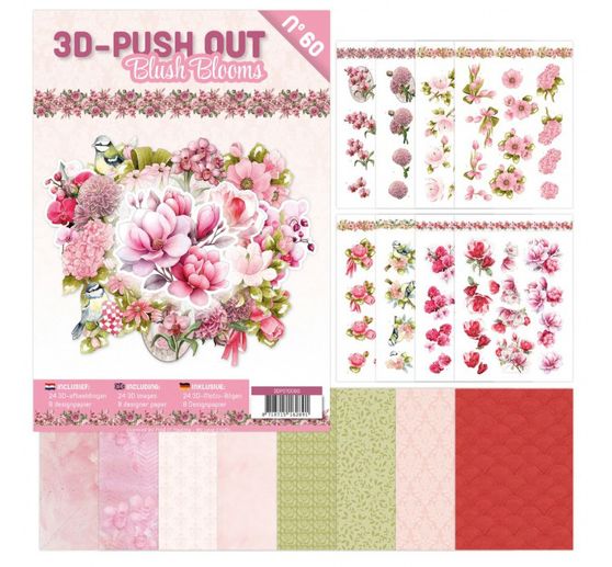 Libro di fogli fustellati 3D "Blush Blooms"