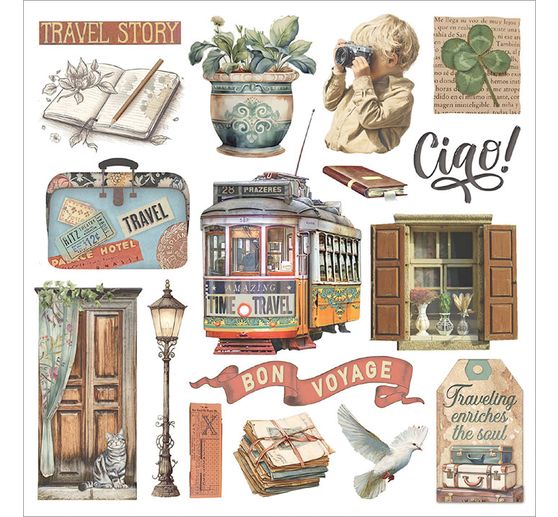 Rub On assortment "Art of Travelling"