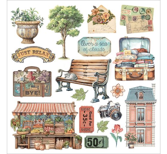 Rub On assortment "Art of Travelling"