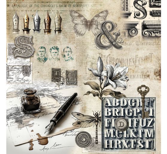 Carta per scrapbook "Typographic"