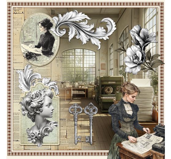 Carta per scrapbook "Typographic"