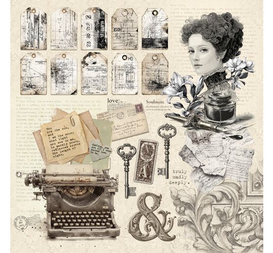 Carta per scrapbook "Typographic"