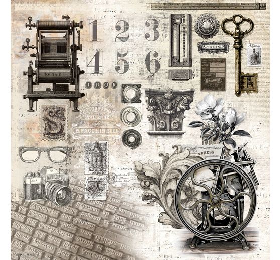 Carta per scrapbook "Typographic"