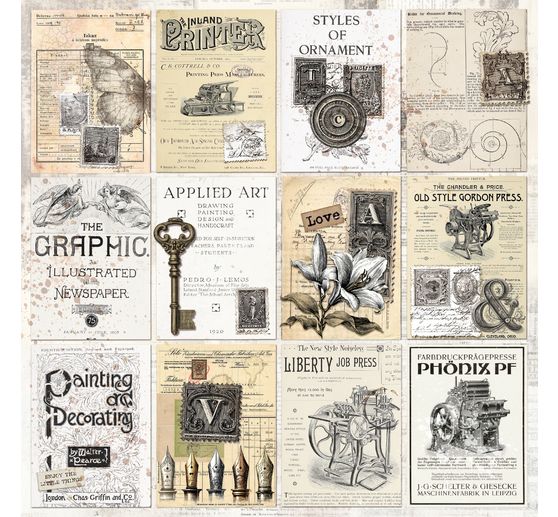 Carta per scrapbook "Typographic"