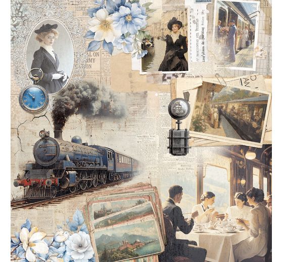 Scrapbook paper "Eastern Journey"