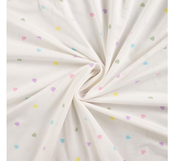 Tessuto jersey "Piccole Cuori"