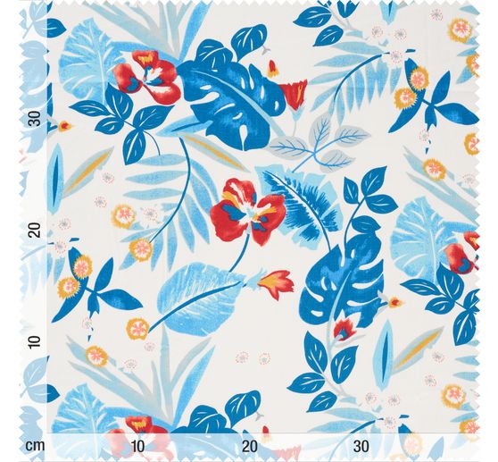 Tessuto popeline di cotone "Tropical Blue"
