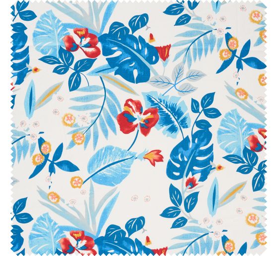 Tessuto popeline di cotone "Tropical Blue"