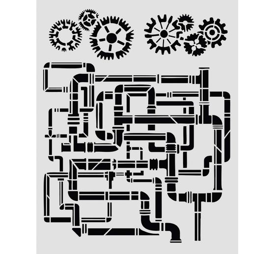 Stencil "Gardens of Time - Tubes"