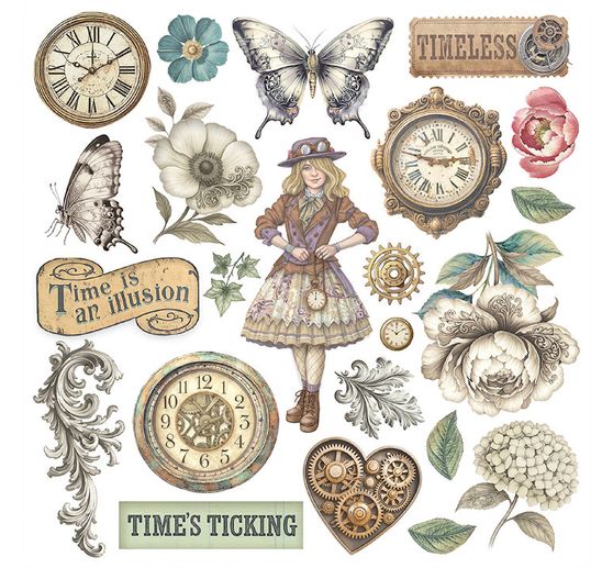 Rub On assortment "Gardens of Time"