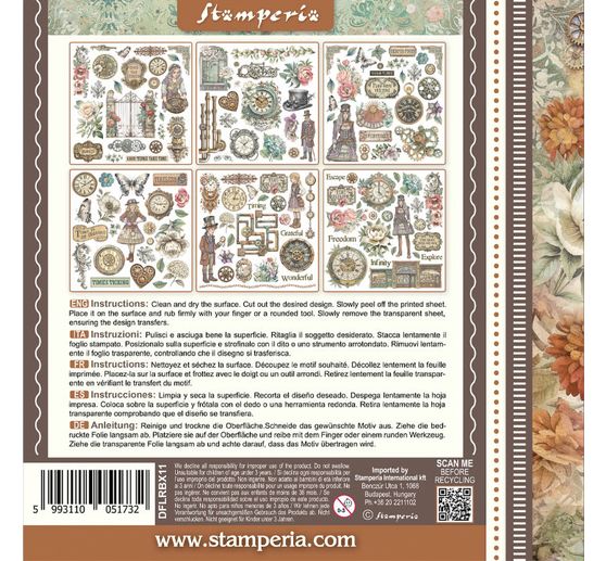 Rub On assortment "Gardens of Time"