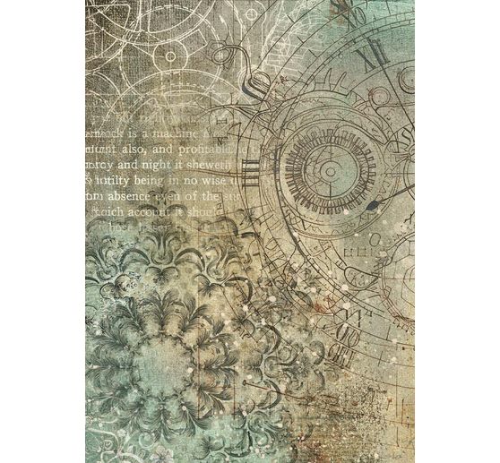 Motif straw silk backgrounds "Gardens of Time", set of 8