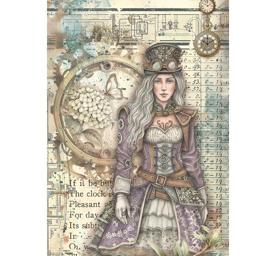 "Giardini del tempo" Assortimento di seta paglia con motivi, set di 8 pezzi