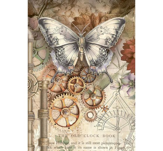 "Giardini del tempo" Assortimento di seta paglia con motivi, set di 8 pezzi