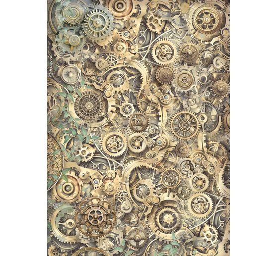 Assortimento di seta paglia con motivi "Giardini del tempo", DIN A4, set di 6 pezzi