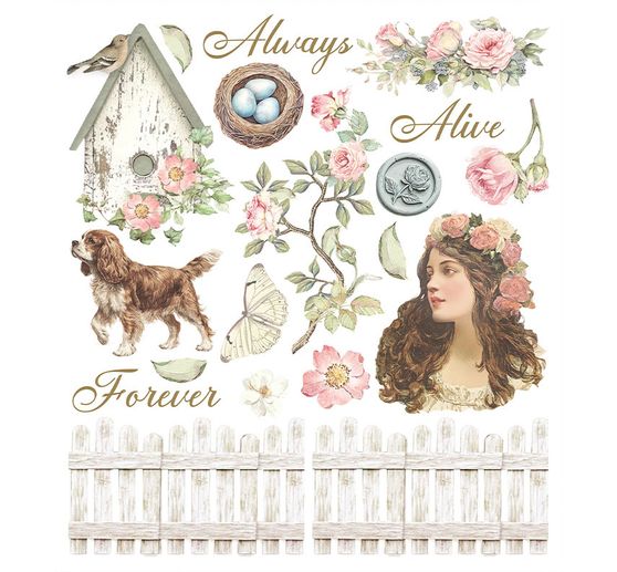 XL Rub On assortment "House of Roses"