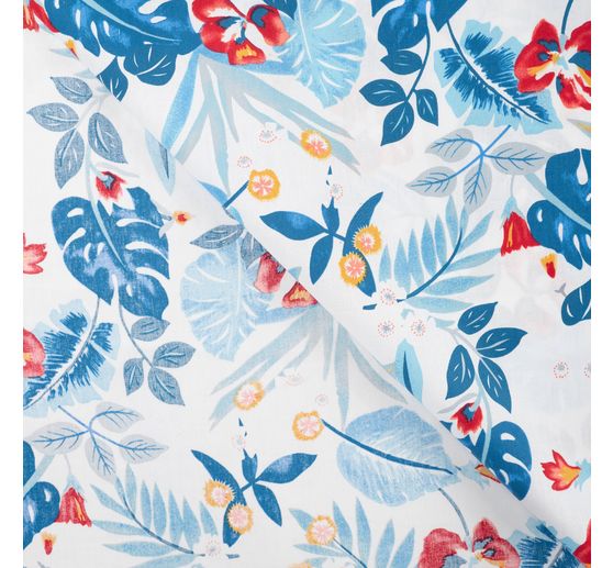 Tessuto popeline di cotone "Tropical Blue"