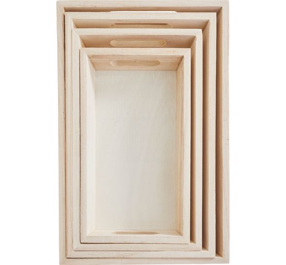 VBS Wooden tray set with handles