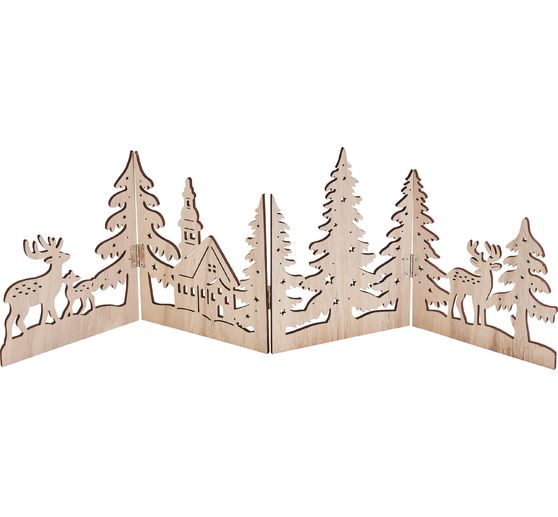 VBS Silhouette in legno "Chiesa con cervo"