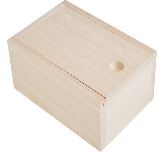 VBS Wooden box / tea box with sliding lid