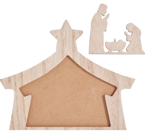 VBS Presepe in legno con incavo