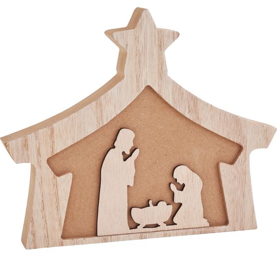 VBS Presepe in legno con incavo