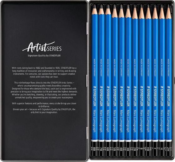 Matite Staedtler Mars Lumograph, 12 pezzi.