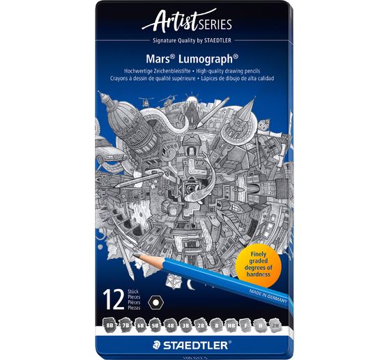 Matite Staedtler Mars Lumograph, 12 pezzi.
