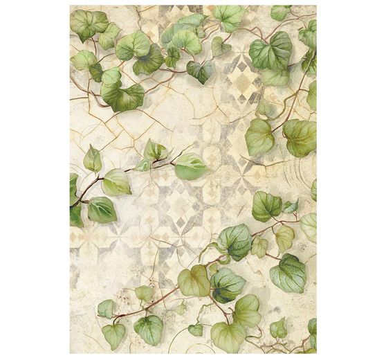 Seta di paglia con motivi backgrounds "All Around", DIN A6, set di 8 pezzi